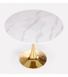 ROUND TABLE CASEMIRO, TOP - WHITE MARMUR, LEGS - GOLD order